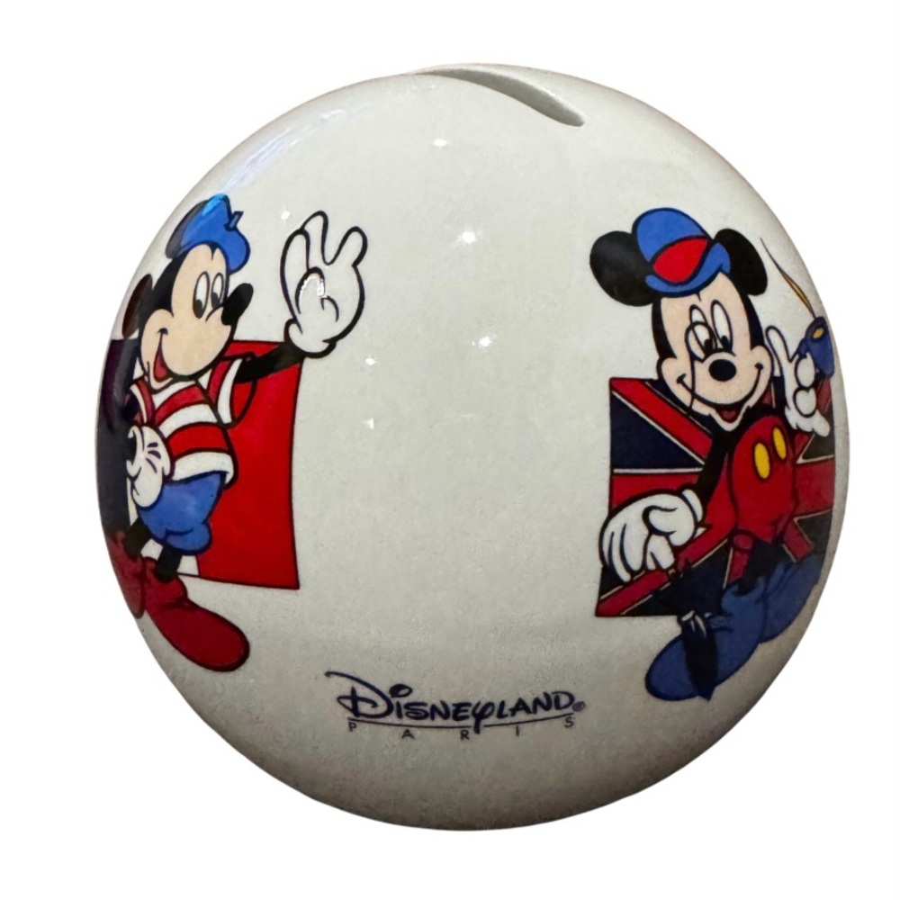 Disneyland Paris Mickey Mouse Ceramic Coin Bank - Picture 10 of 10